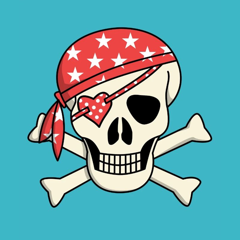 Pirate skull girly eye patch gift idea