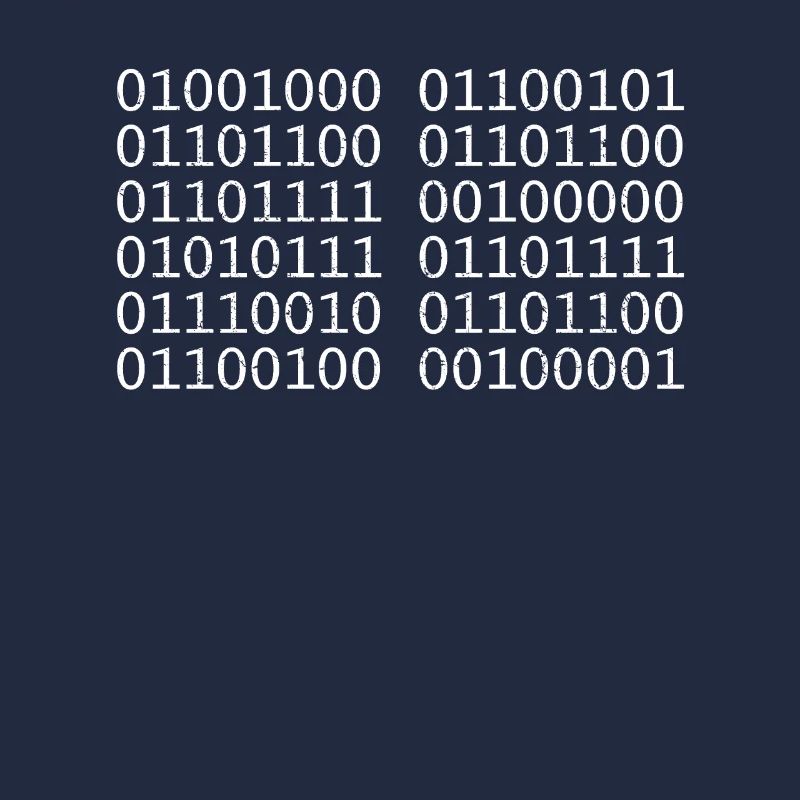 Hello World! Binär Unicode Informatik
