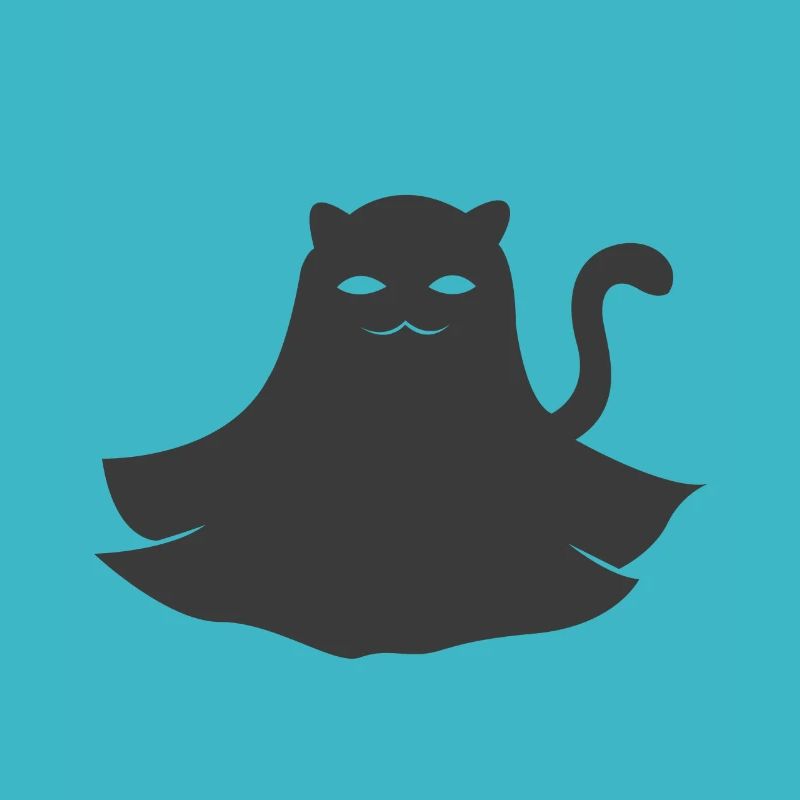 Katze verkleidet als Geist Halloween