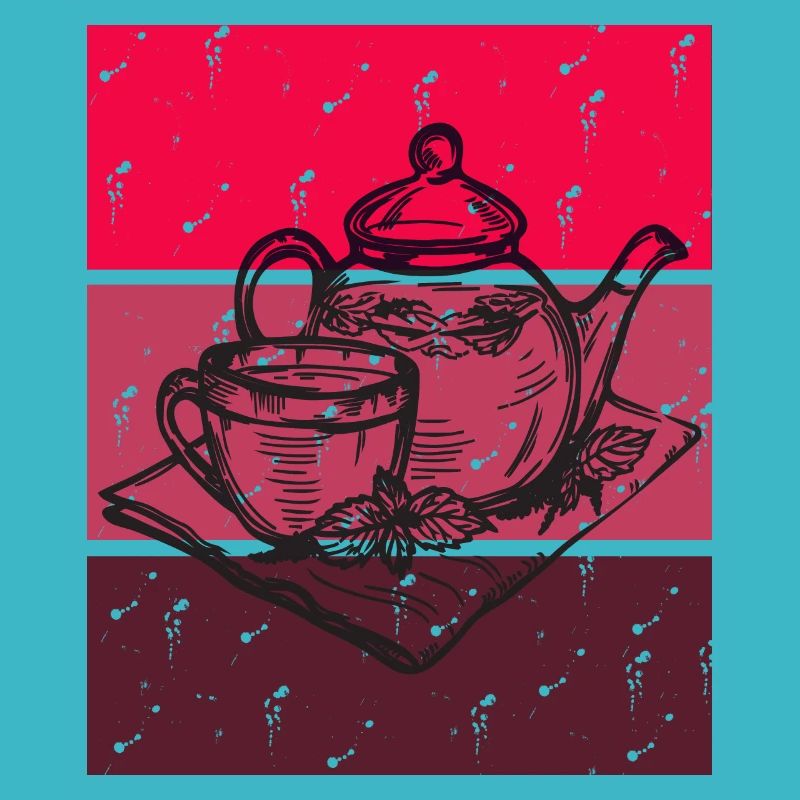 Red Retro Tea Time
