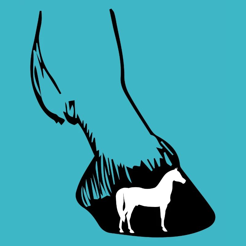 Pferd Huf Schwarz Weiss Geschenk