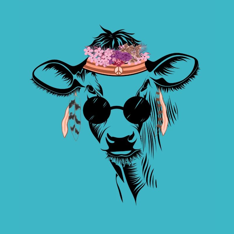 Hippie vache boho style de vie