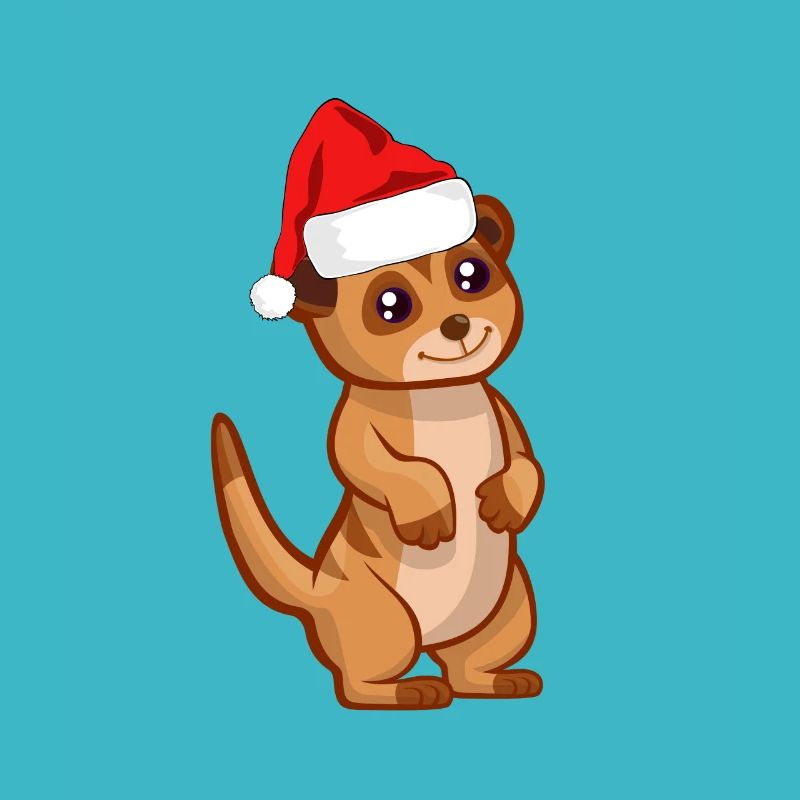 Suricate avec Bonnet de Noel / Bonnet de Noel