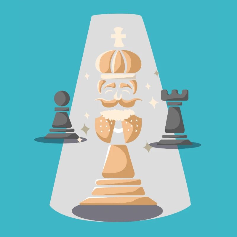 Roi d'échecs joueur d'échecs