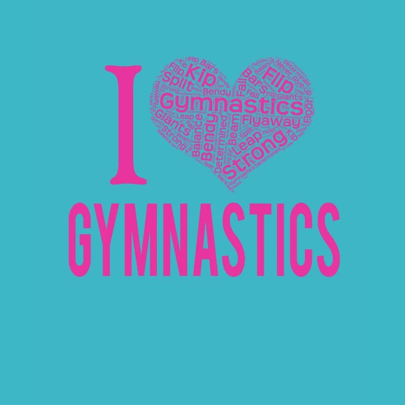 Lustiges ich-Herzgymnastikmädchen oder Turnerin-Muttergeschenk