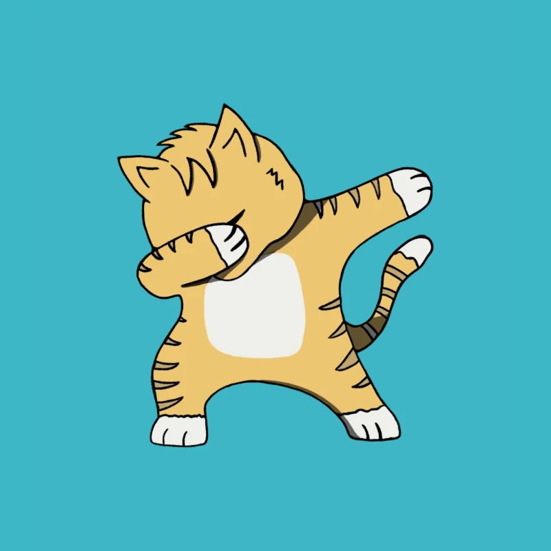 Lustige Katze Dabbing Tanz Geschenk Süß Katzen Dab