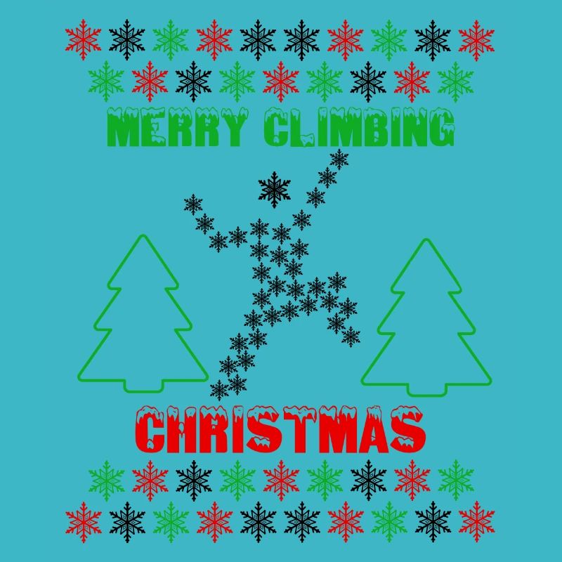 Climbing Christmas snowflakes bouldering