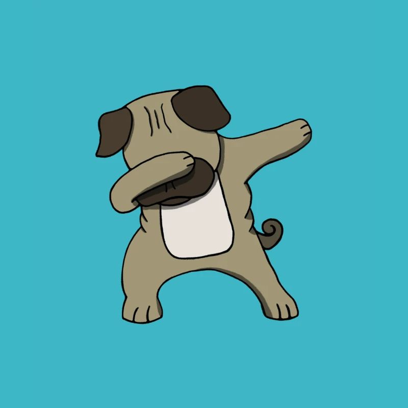 Pug Dog Dabbing Dancing Dab Pet Gift