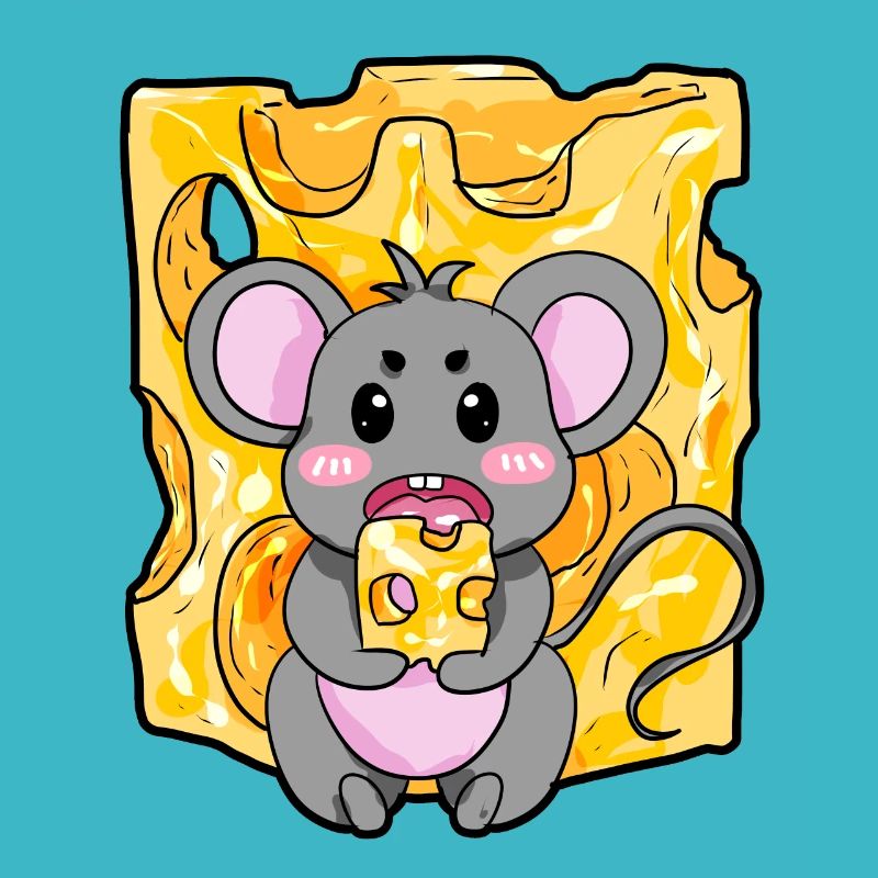 Mouse Cheese Cartoon Gift Mouse