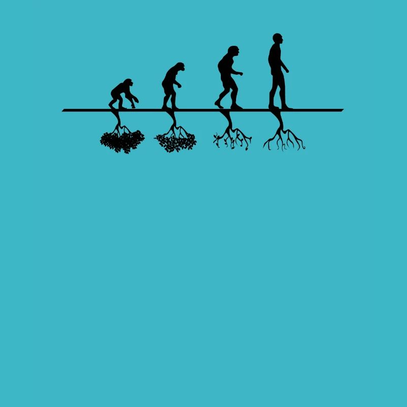 Menschheit zerstört Natur Evolution Baum Geschenk