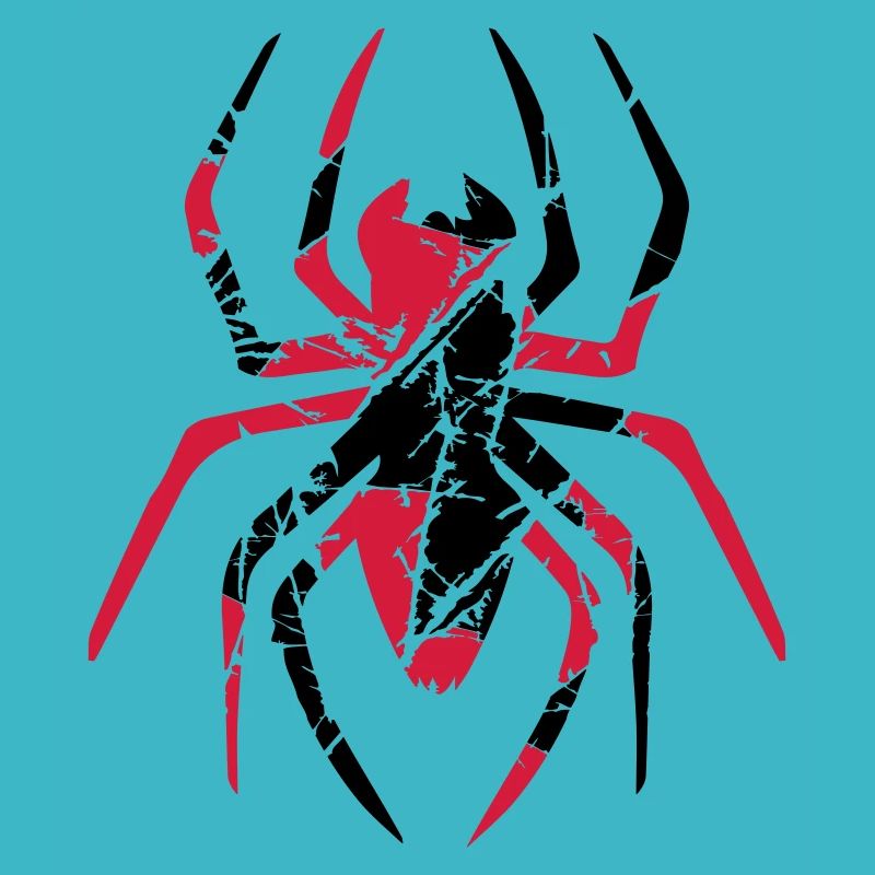 logo rouge araignée craquelures horreur dégoûtant