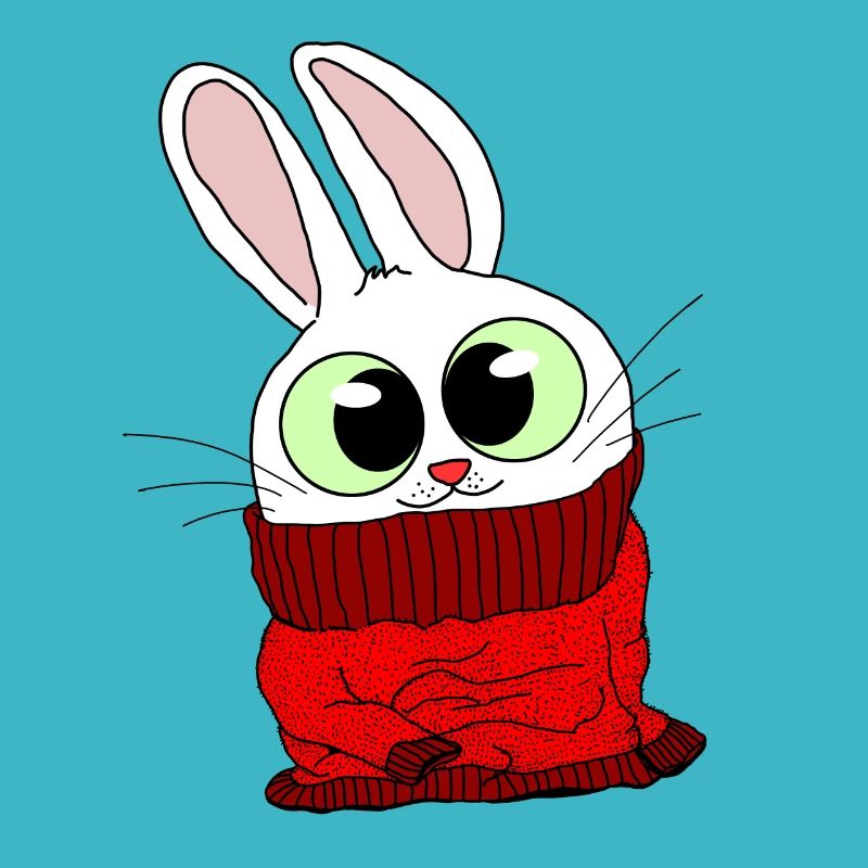 Flauschiges Häschen in flauschigen Pullover Tshirt