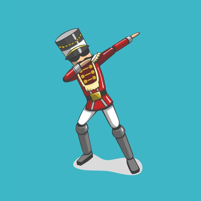 Dabbing Nutcracker Christmas Soldier Dab Dance