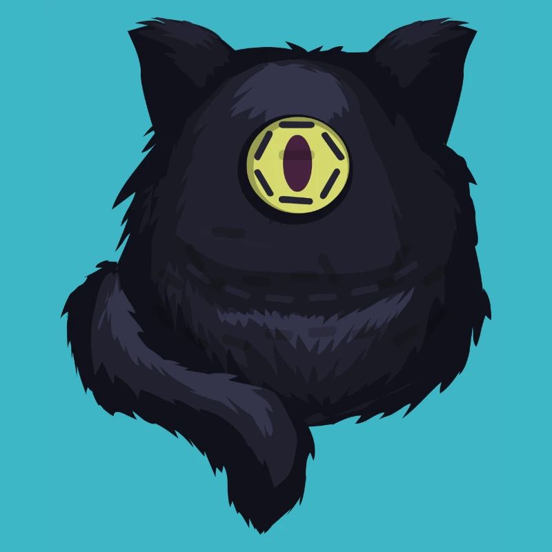 Zyklop Katze gruselig Geschenkidee