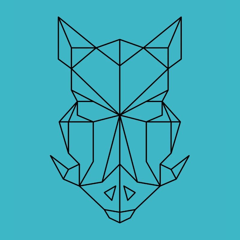 Polygon Wild Boar Wild boar Dzik with centerline