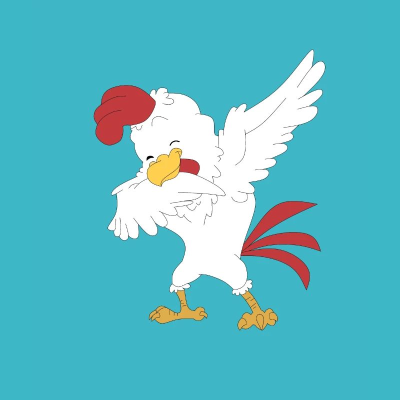 Dabbing poulet fermier fermier