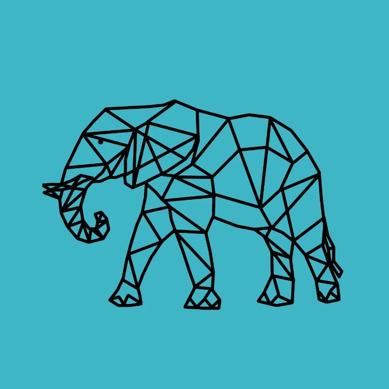 Elephant geometric geometry animals