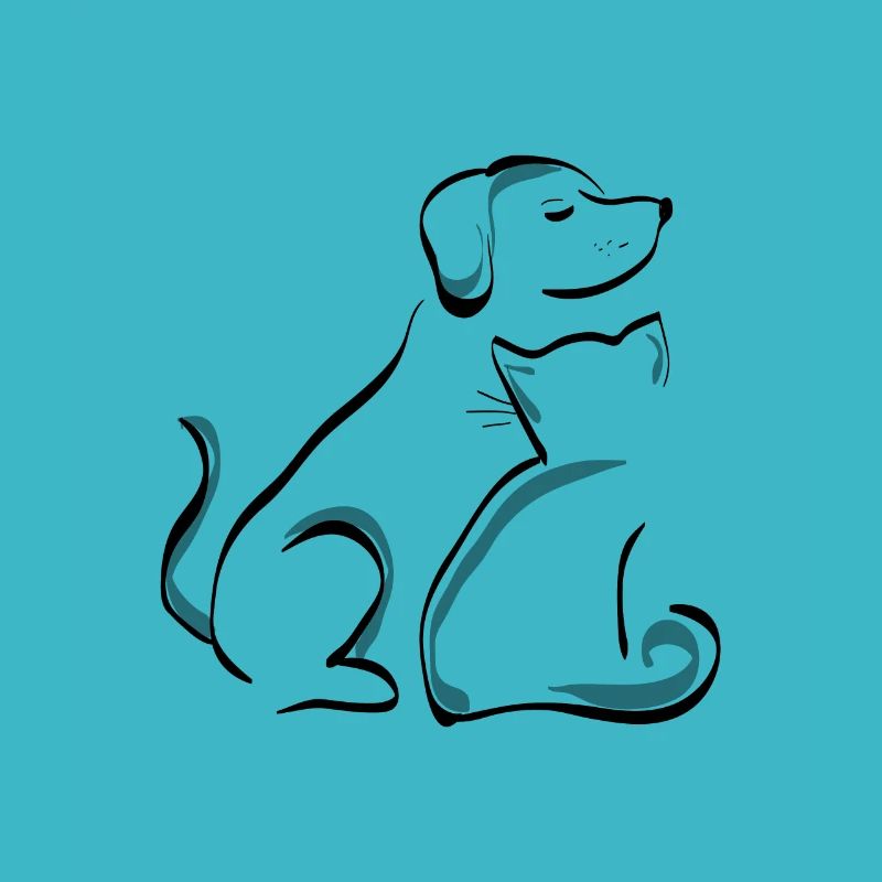 Hund mit Katze