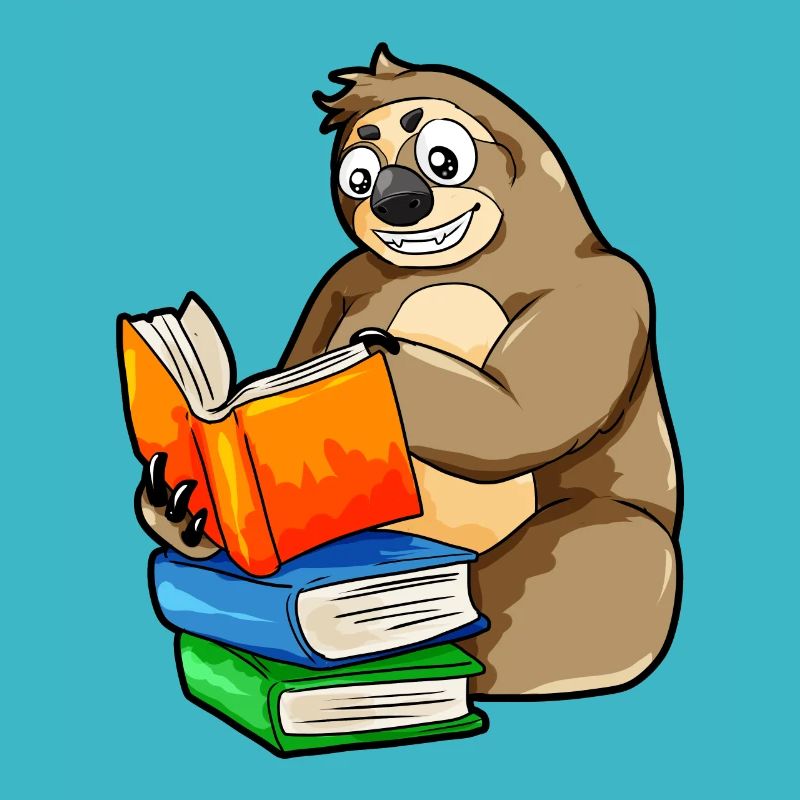 Reading Sloth Read Bookworm Bookworm Bookworm Book