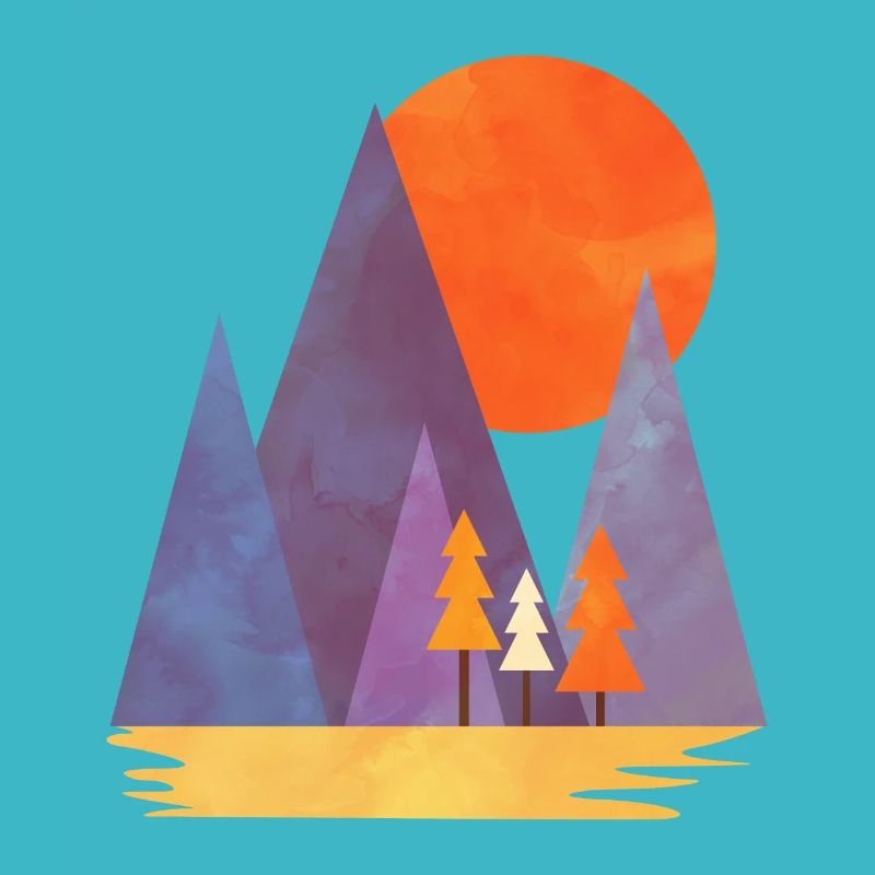 Colorful mountains