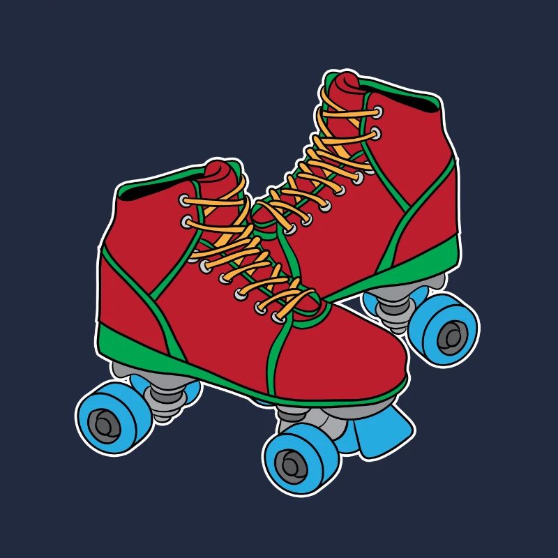 Rollschuh Inline-Skat Roller 70er 80er Geschenk