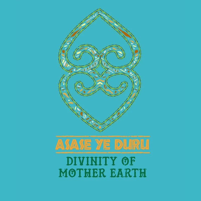 Black History Asase Ye Duru Divinity Symbol Druck