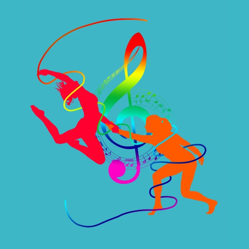 Colorful choreography with notes Gift idea