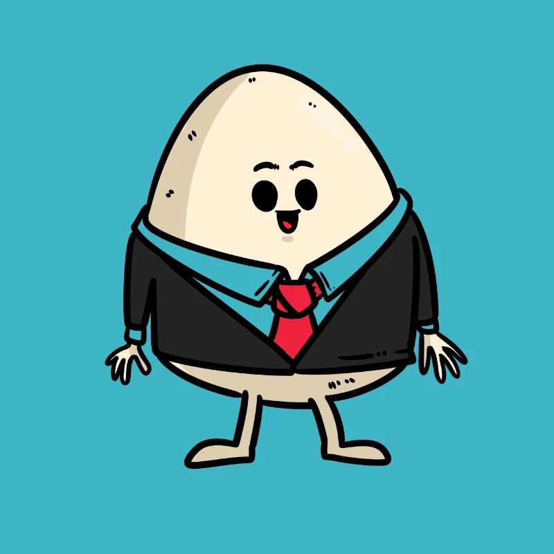 Egg in a suit