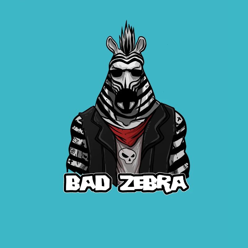 Zebra Punk Motorradfahrer