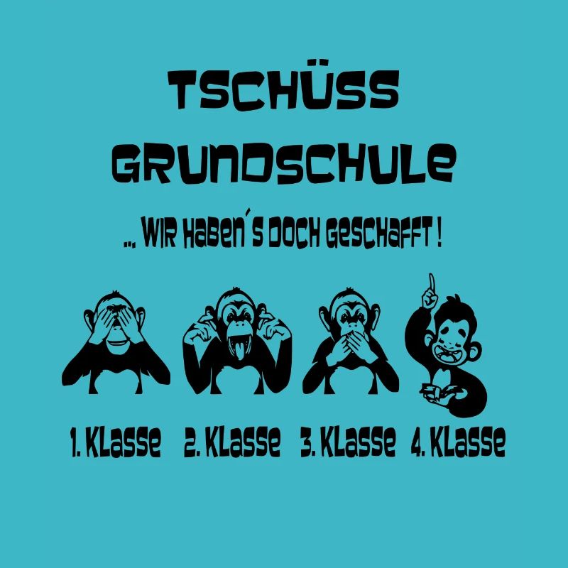 Tschüss Grundschule schwarz 1-4 Klasse Schule Fun