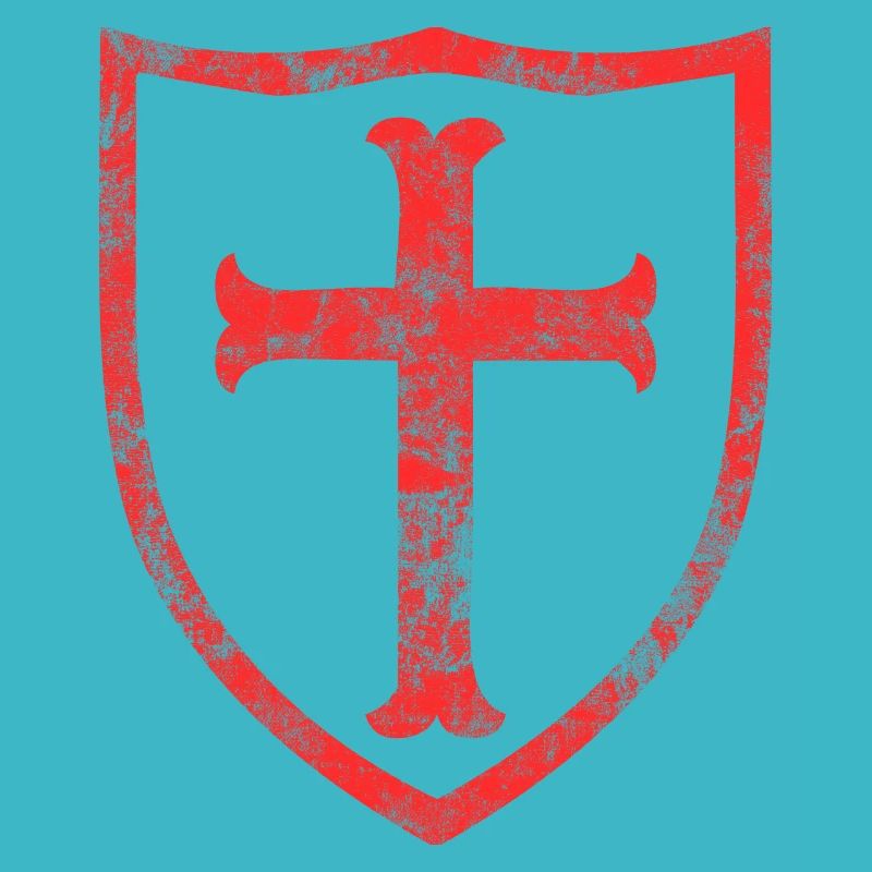 Tempelritter Kreuz Schild Templer Geschenk Deus