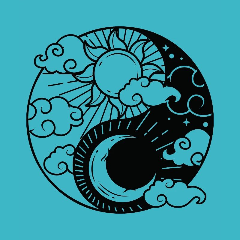 Sun Moon Yin Yang Sun Crescent Meditation
