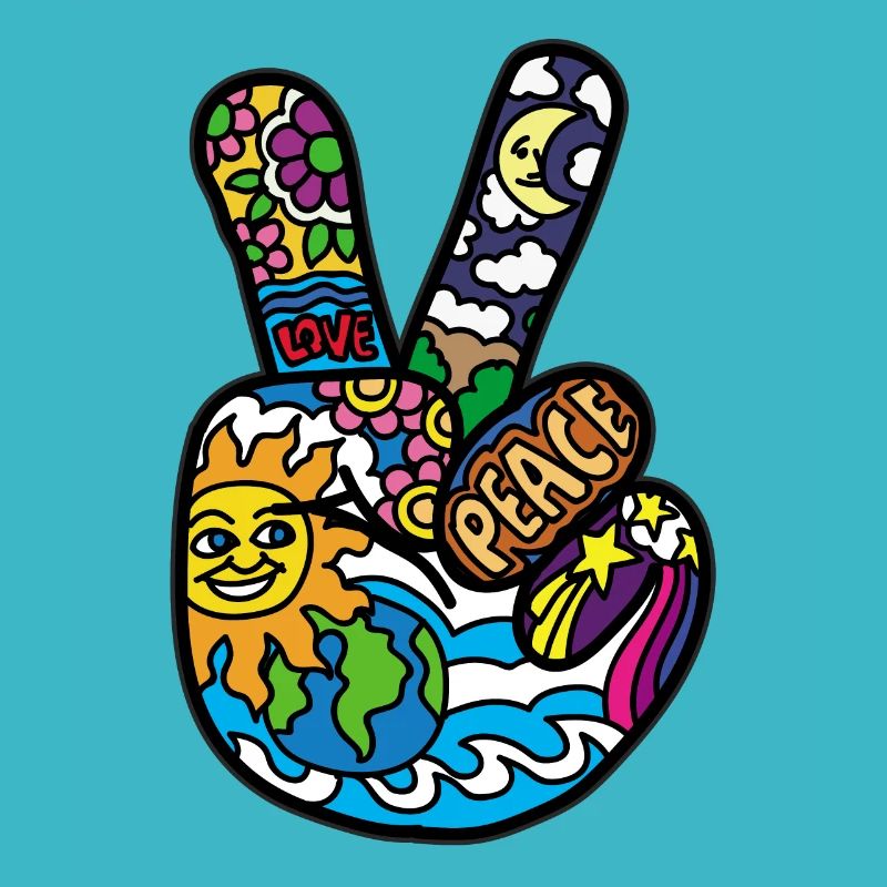 Friedenszeichen Peace und Frieden Hanzeichen