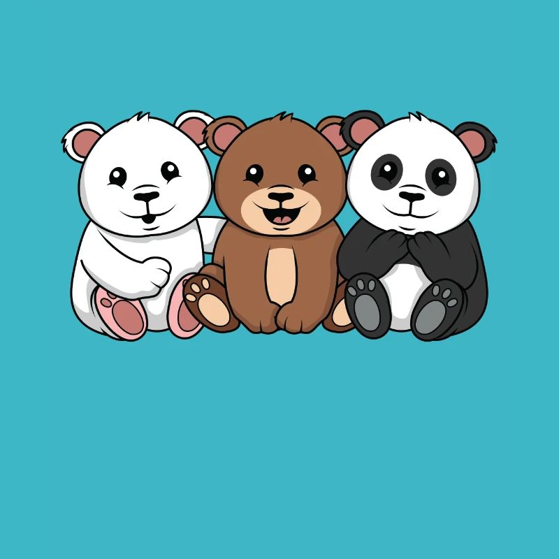 3 Bears 3 Bären Eisbär Bär Panda