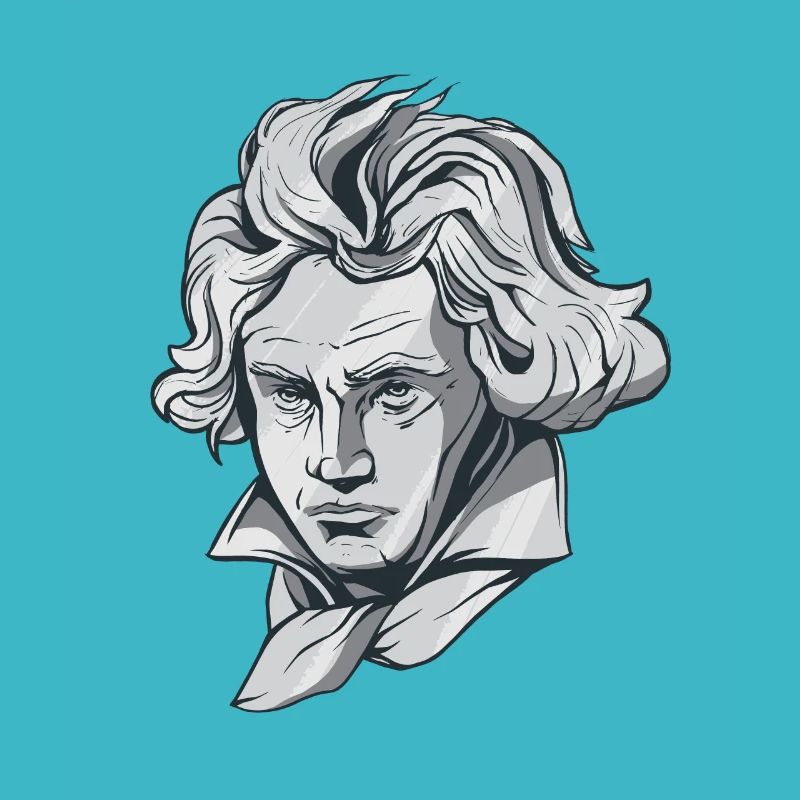 Beethoven Gesicht Büste mit Beethoven Komponist