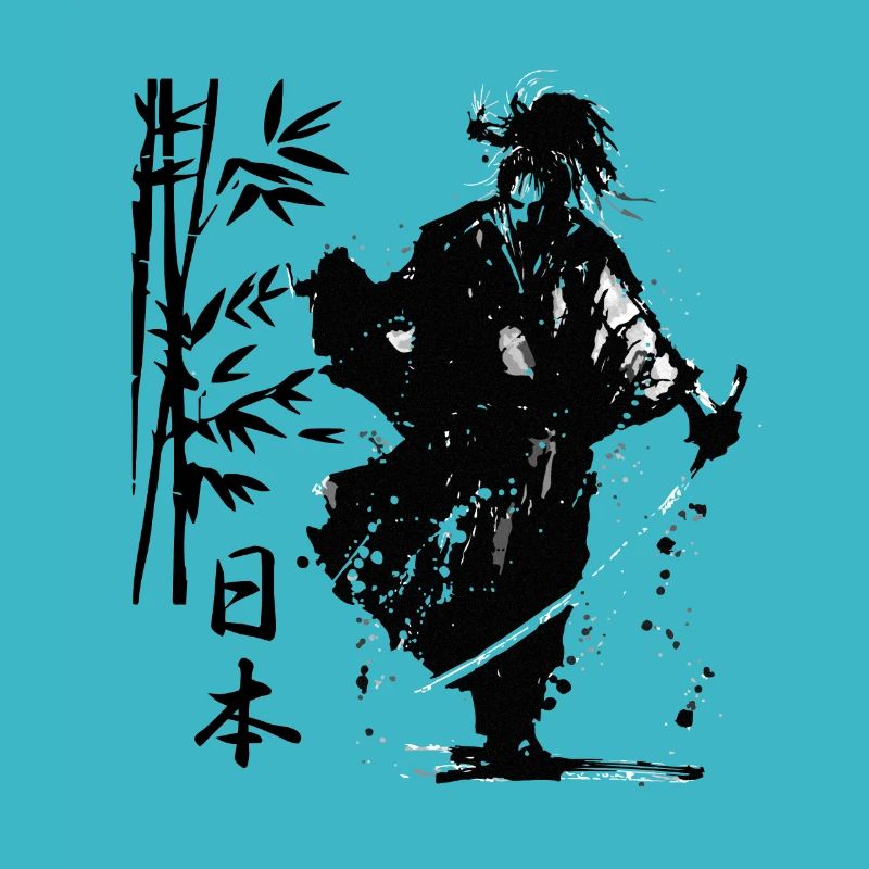 Walking Samurai Warrior bereit für den Kampf traditio