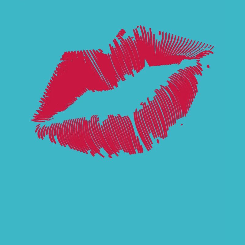 Baiser lèvres rouge à lèvres baiser bouche bisous