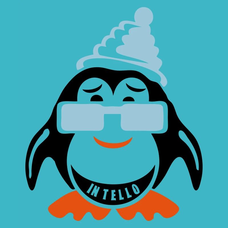 pingouin sourire intello expression bonnet