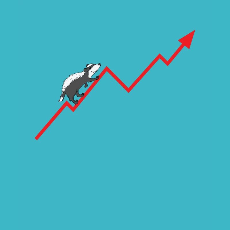 Badger climbs upward course