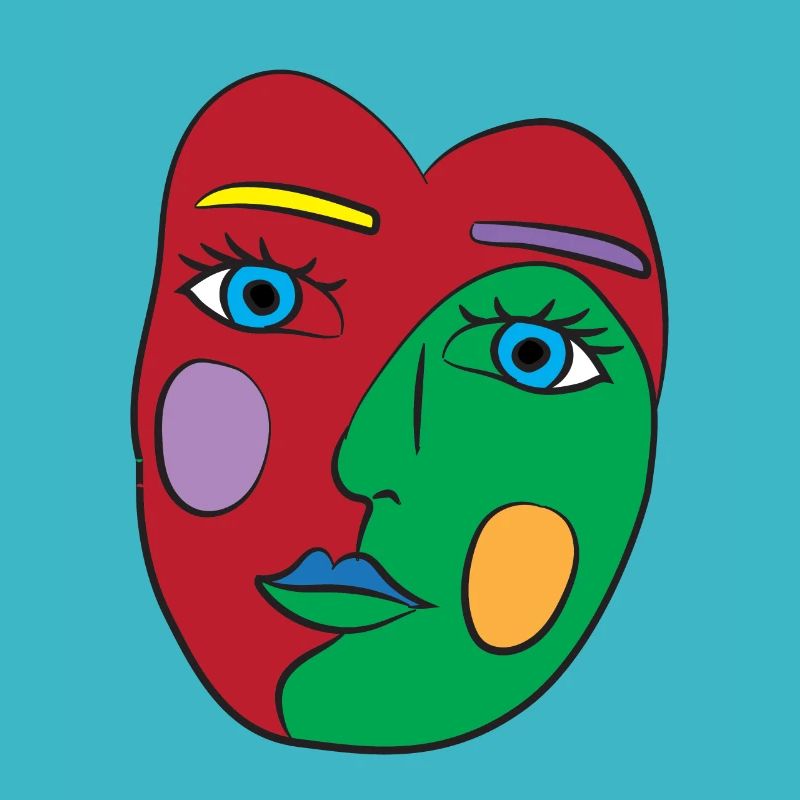 Abstract Stylish Kunst / cooles Gesicht Geschenk