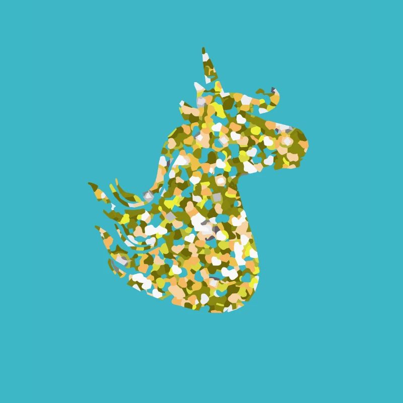 Gold Glitzer Einhorn
