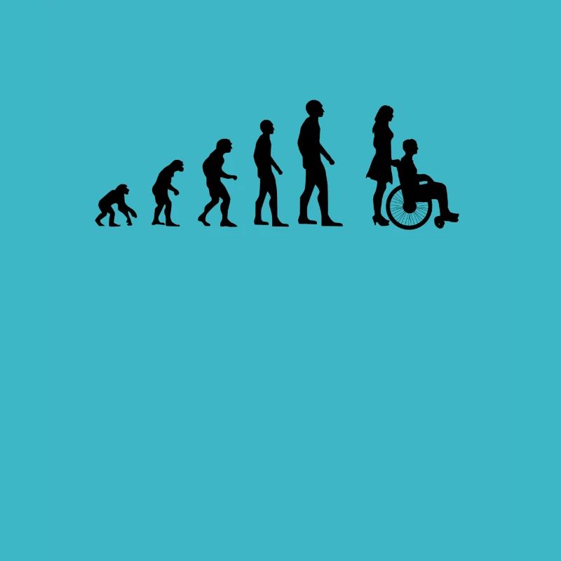 Rollstuhl Evolution des Menschen Handicap