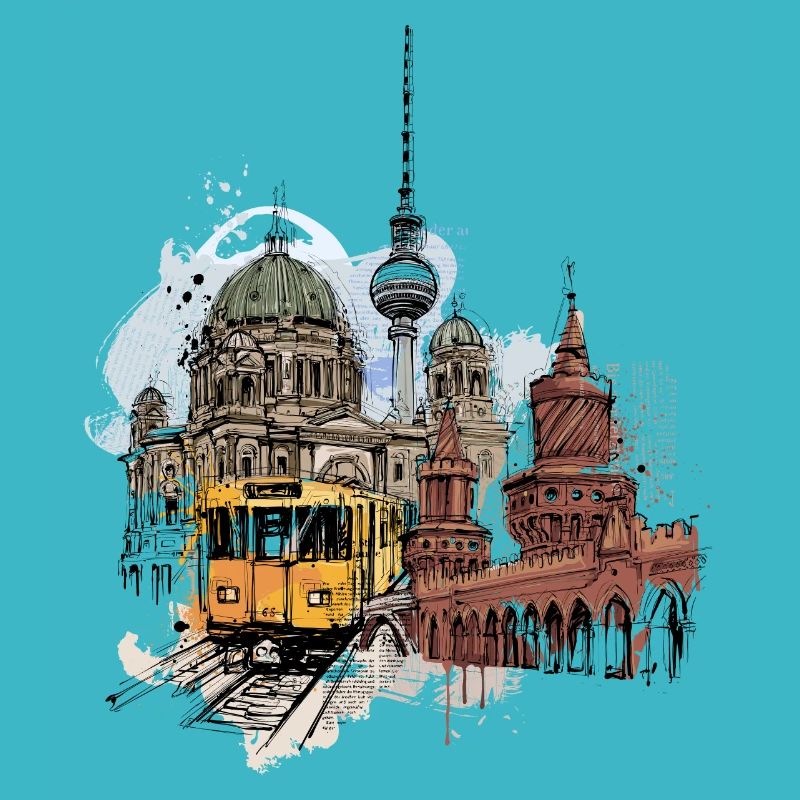 Berlin subway collage