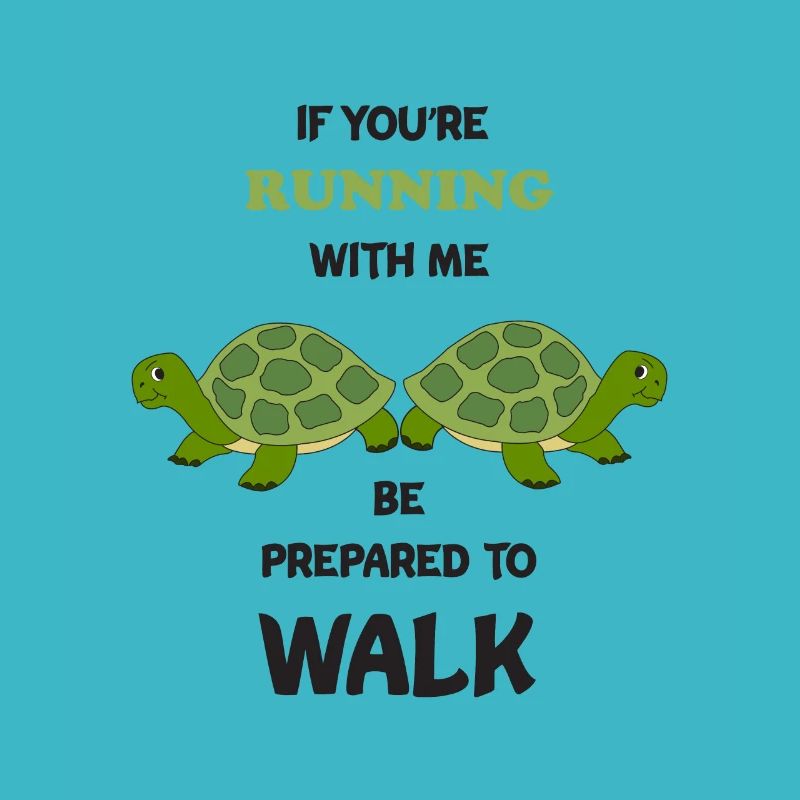 Running Funny Run Turtle Marathon Runner Gift