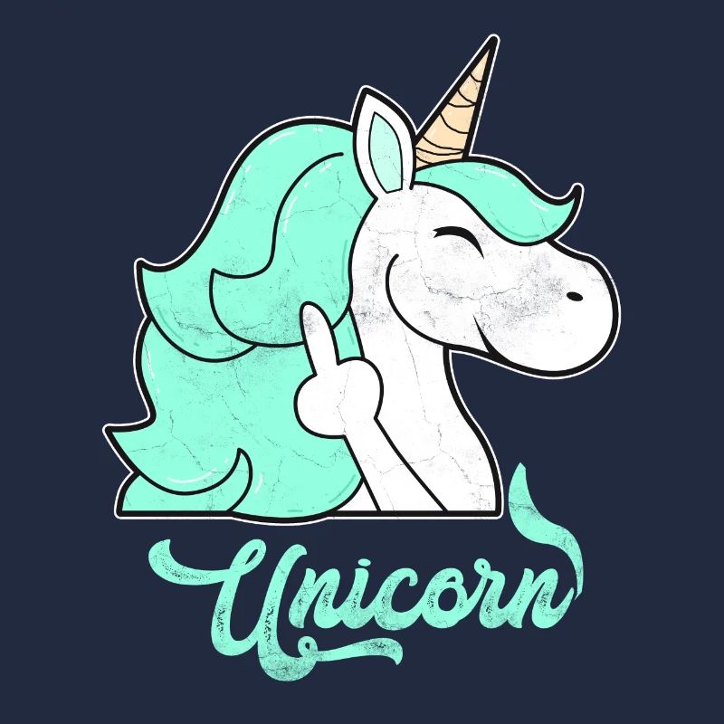 Niedlich Einhorn Mittelfinger
