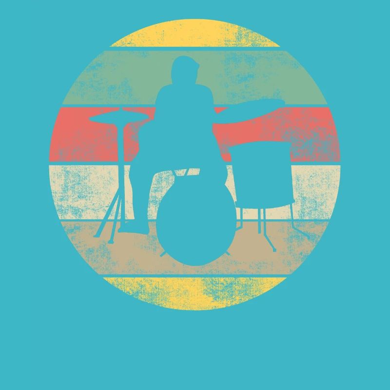 Retro drums vintage drummer