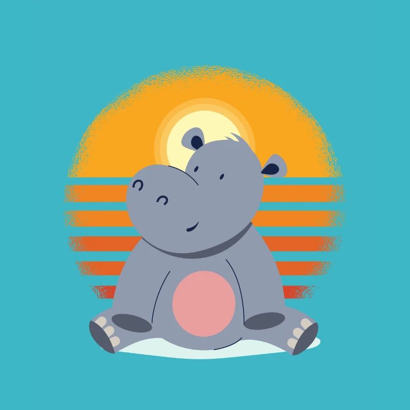 Hippo Baby Nilpferd