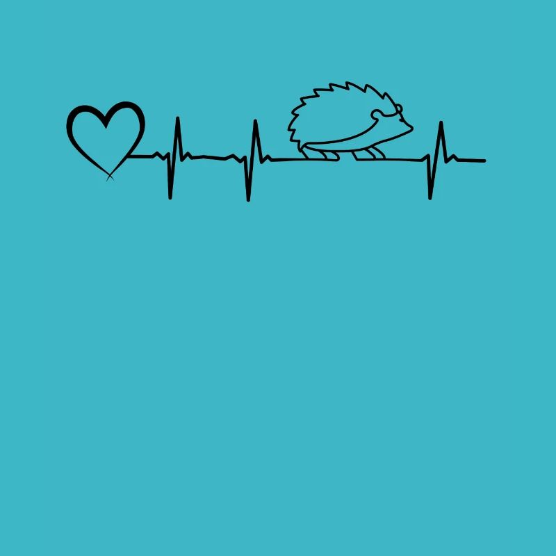 Conception de battement de Hedgehog Hart avec amour de hérisson de coeur