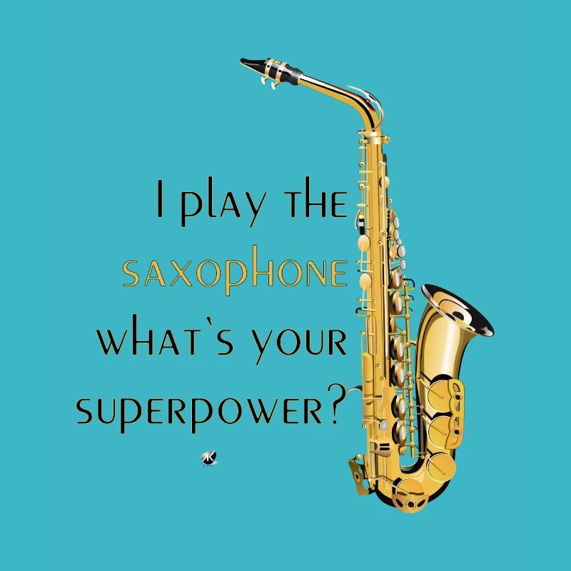 Saxophone Abbildung mit Inschrift