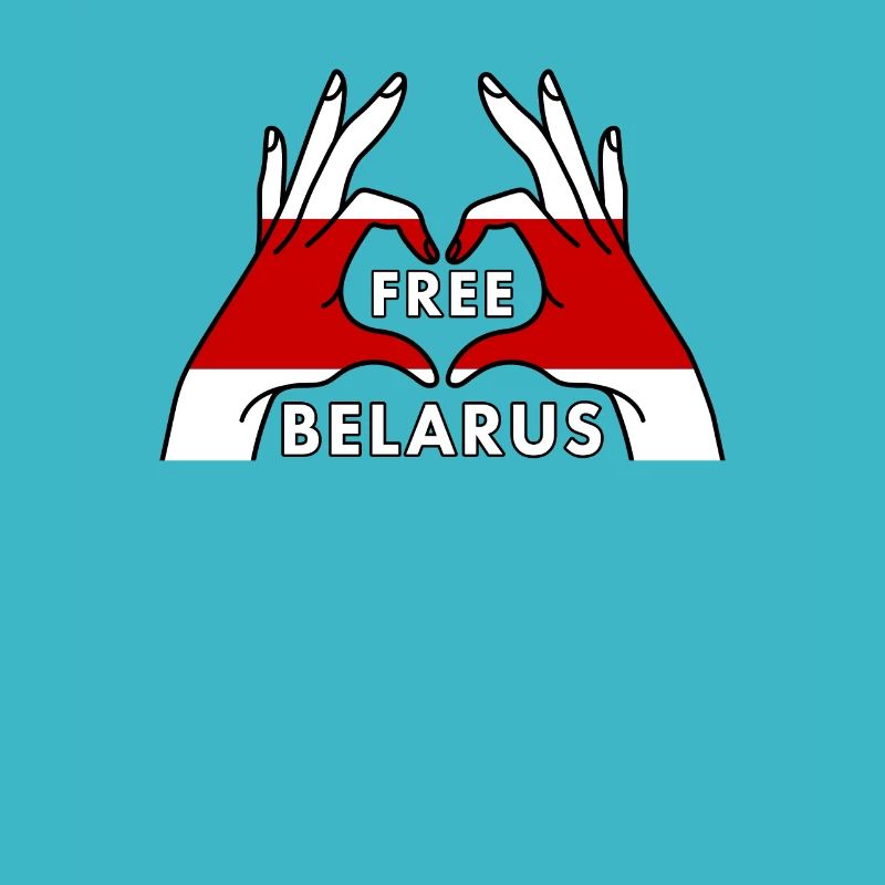 Symbole de la main du cœur de la Biélorussie libre Biélorussie protestation
